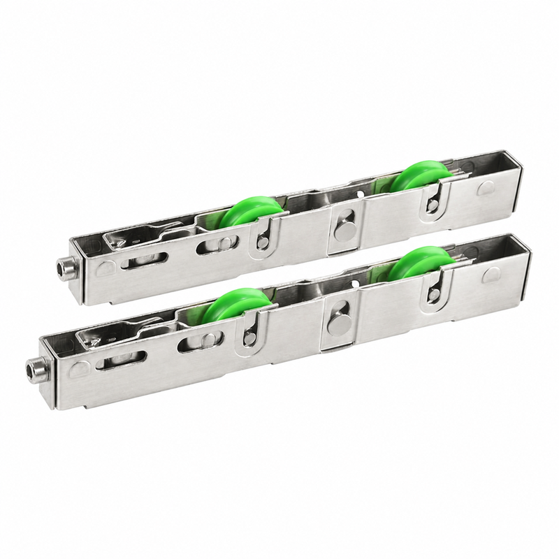 12.5 × 20mm Steel Housing Tandem Sliding Door & Window Roller Assembly – ST2R12520, 163 × 12.5 × 20 mm, Steel
