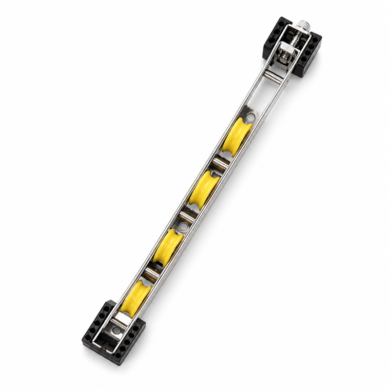 25.6 × 21mm 201 Stainless Steel Yellow Four-Roller Sliding Door Assembly – ST3L4R25621-Y